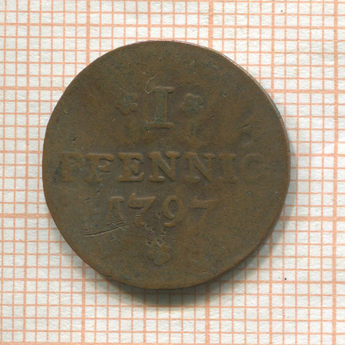 1 пфенниг. Франкфурт 1797г