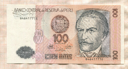 100 инти. Перу 1987г