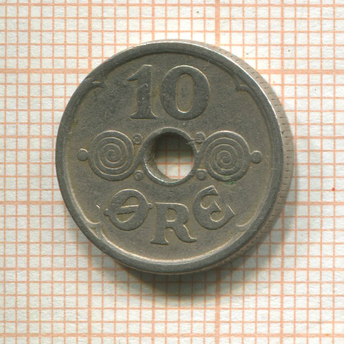 10 эре. Дания 1924г