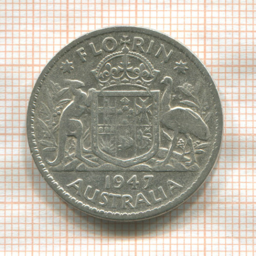 1 флорин. Австралия 1947г