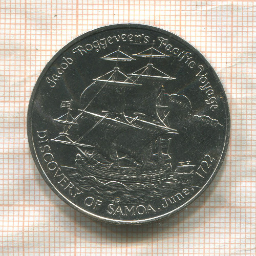 1 доллар. Самоа 1972г