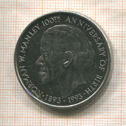 5 долларов. Ямайка 1993г