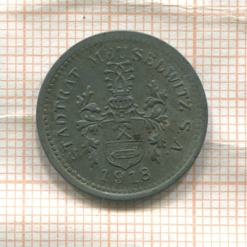 Нотгельд 10 пфеннигов. Германия. Мойзельвиц