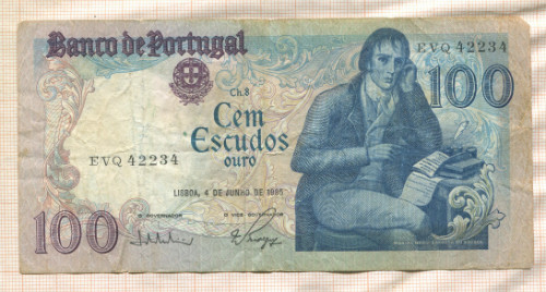 100 эскудо. Португалия 1985г