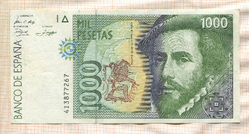 1000 песет. Испания 1992г