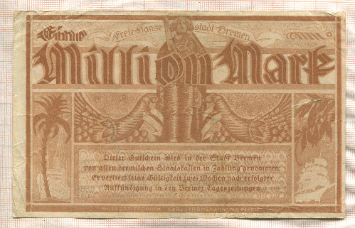 1000000 марок. Германия 1923г
