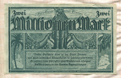 2000000 марок. Германия 1923г