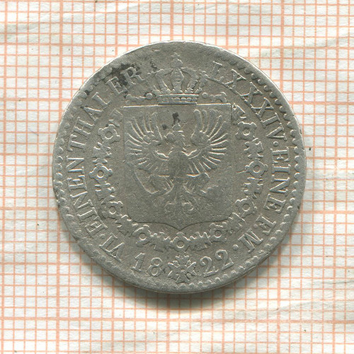1/6 талера. Пруссия 1822г