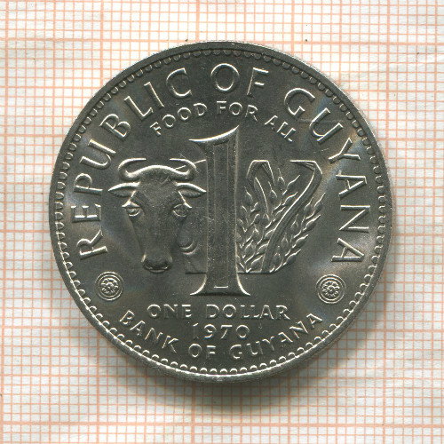 1 доллар. Гайяна. F.A.O. 1970г