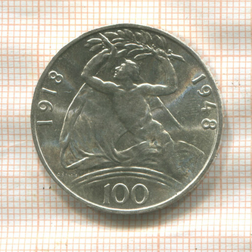 100 крон. Чехословакия 1948г
