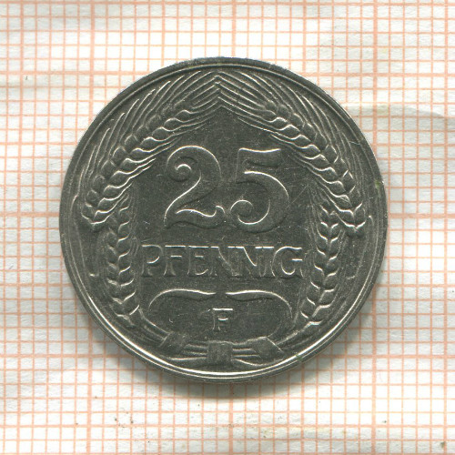 25 пфеннигов. Германия 1912г