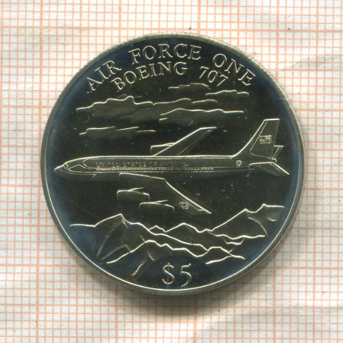 5 долларов. Либерия 2000г