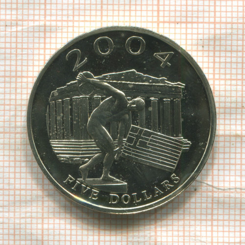 5 долларов. Либерия 3003г