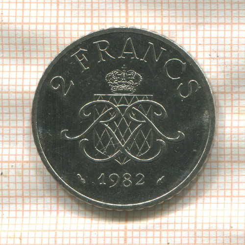 2 франка. Монако 1982г