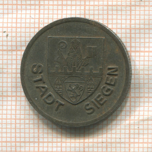 Нотгельд. 50 пфеннигов. Германия. Зиген