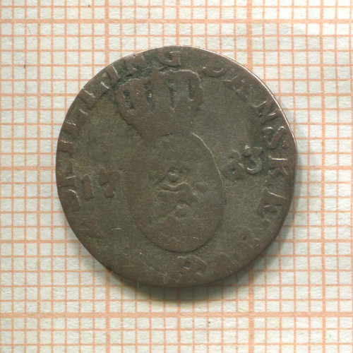 2 скиллинга. Дания 1783г