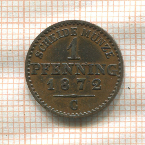 1 пфеннинг. Пруссия 1872г