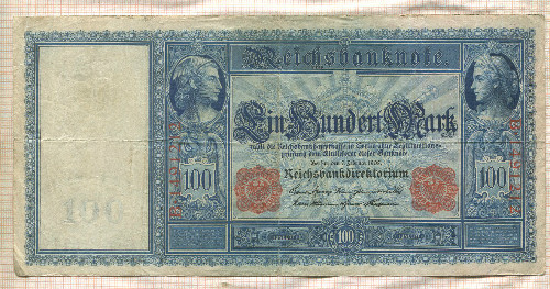 100 марок. Германия 1908г