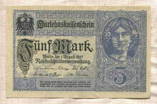 5 марок. Германия 1917г