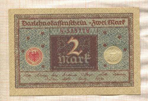 2 марки. Германия 1920г