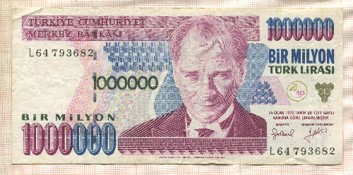 1000000 лир. Турция