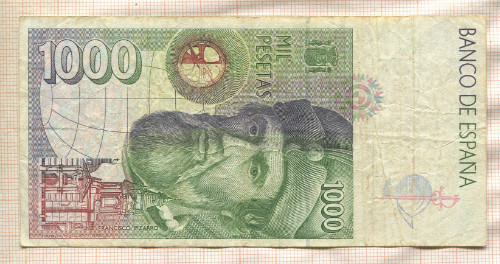 1000 песет. Испания 1992г