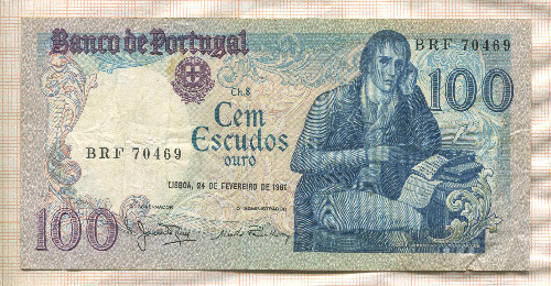 100 эскудо. Португалия 1981г