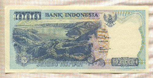 1000 рупий. Индонезия 1992г