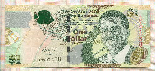 1 доллар. Багамы 2008г