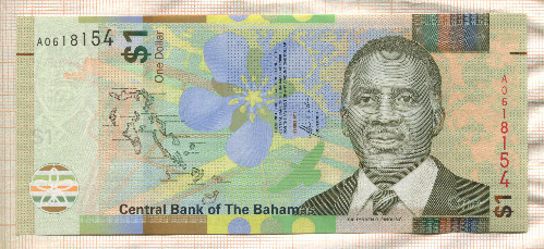 1 доллар. Багамы 2017г
