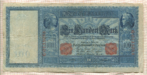 100 марок. Германия 1910г