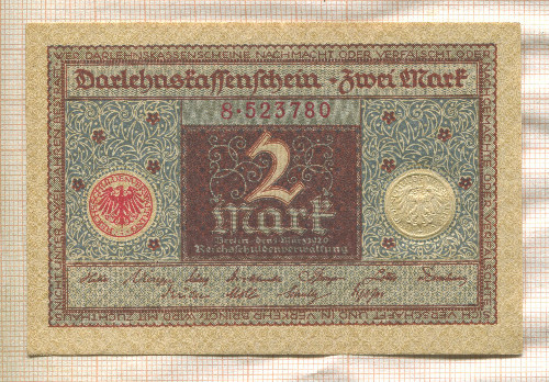 2 марки. Германия 1920г
