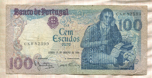 100 эскудо. Португалия 1984г
