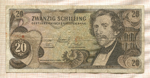 20 шиллингов. Австрия 1967г