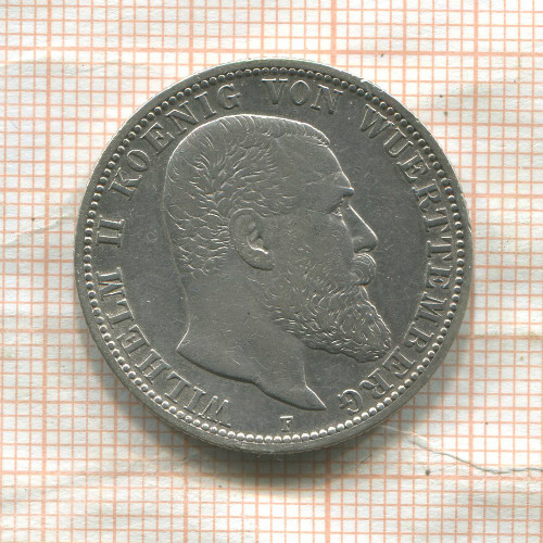 2 марки. Вюртемберг 1900г