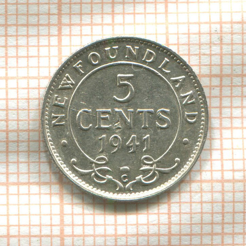 5 центов. Ньюфаундленд 1941г