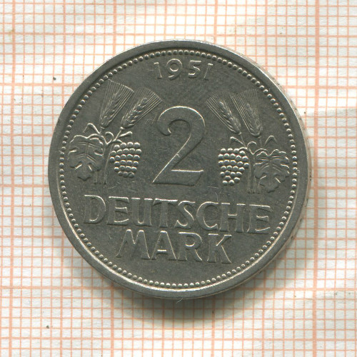 2 марки. Германия 1951г