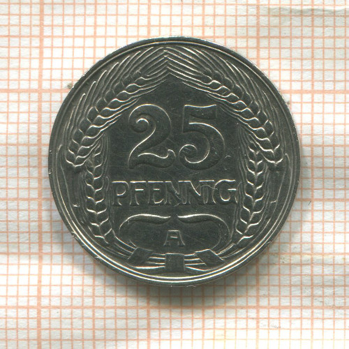 25 пфеннигов. Германия 1909г