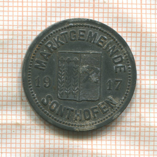 Нотгельд. 50 пфеннигов. Германия. Зонтхофен