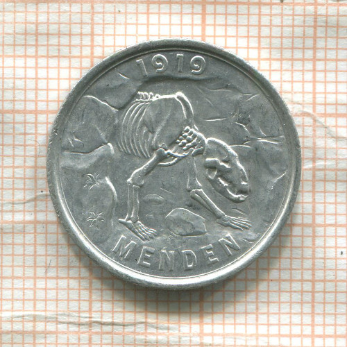 Нотгельд. 50 пфеннигов. Германия. Менден