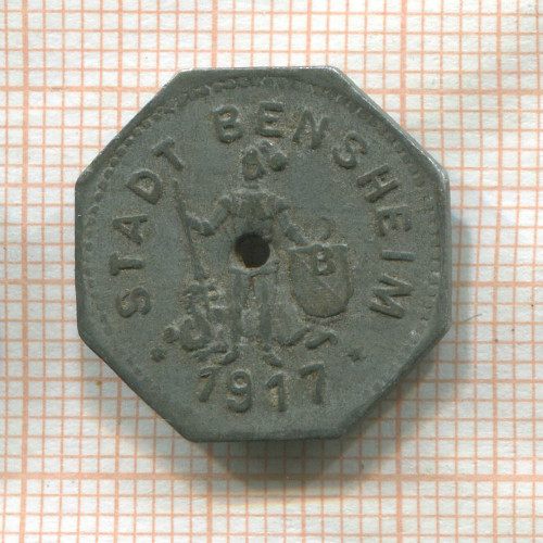 Нотгельд. 5 пфеннигов. Германия. Бенсхайм