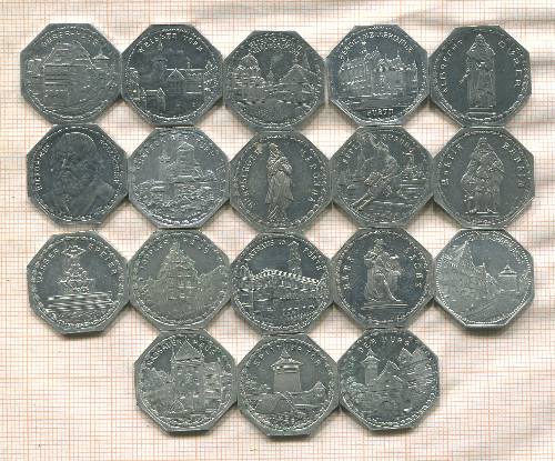 Нотгельд. 20 пфеннигов. Германия. Нюрнберг. 18 штук (все разные)