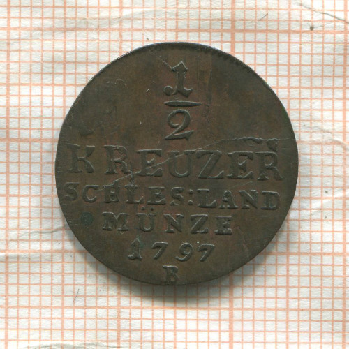 1/2 крейцера. Бранденбург-Пруссия 1797г