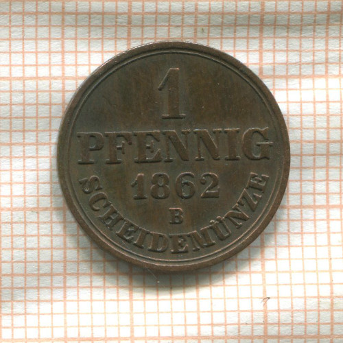 1 пфенниг. Ганновер 1862г