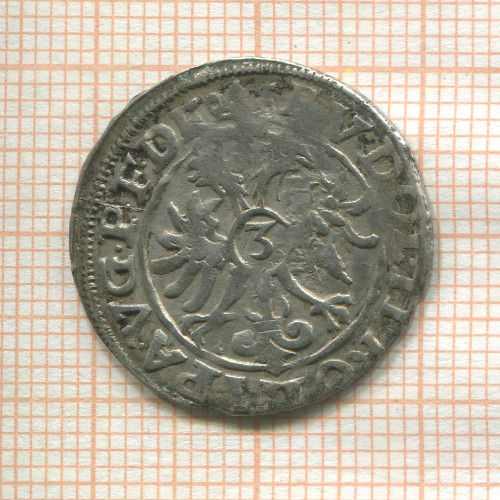 3 крейцера. Пфальц-Цвайбрюккен. Иоанн Август 1598-1611 гг. 1605?г