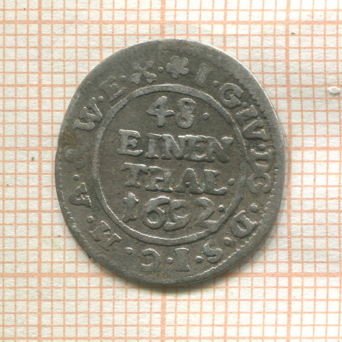 1/48 талера. Саксония-Альбертина 1692г