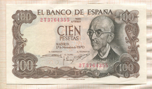 100 песет. Испания 1970г