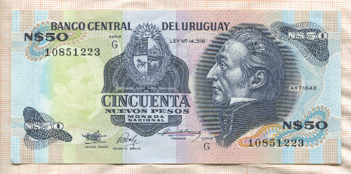 50 песо. Уругвай