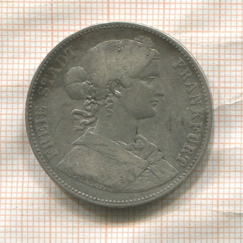 1 талер. Франкфурт 1862г