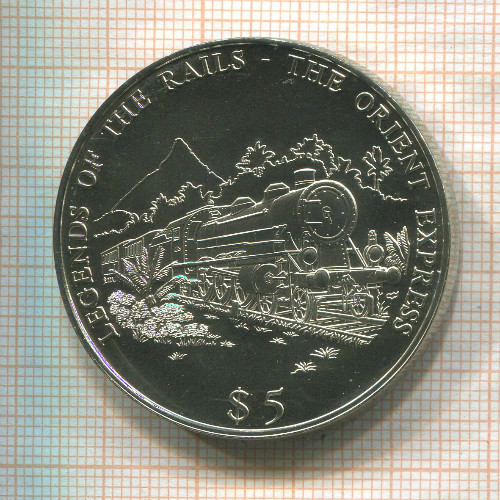 5 долларов. Либерия 2000г